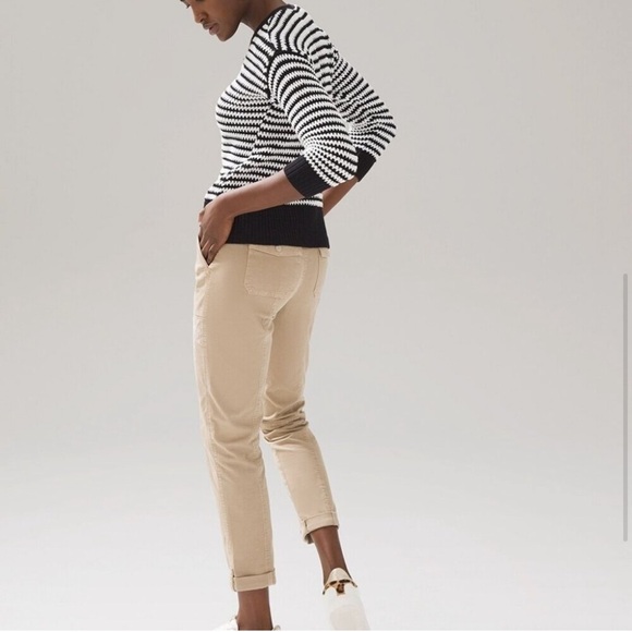 White House Black Market Mid-Rise Pret-a-Pedi Crop Embroidered Pants 6 - Picture 7 of 15